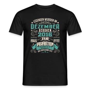 Legenden werden geboren im Dezember 2016 - T-shirt homme - noir - Devant - AI Model Male 178 light (178cm)