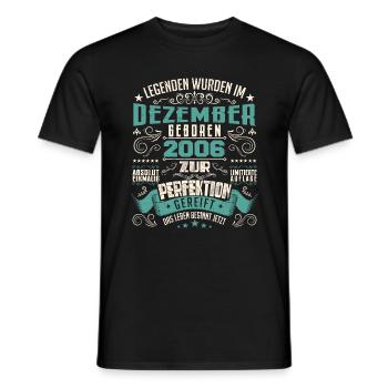 Legenden werden geboren im Dezember 2006 - T-shirt homme - noir - Devant - AI Model Male 178 light (178cm)