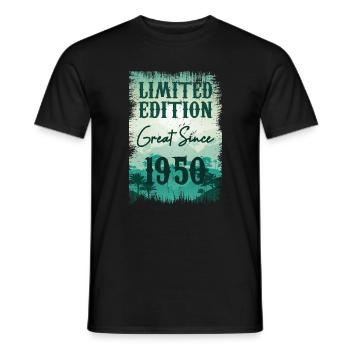 One of a kind since 1950 - Men's T-Shirt - black - Front - AI Model Male 178 light (178cm)