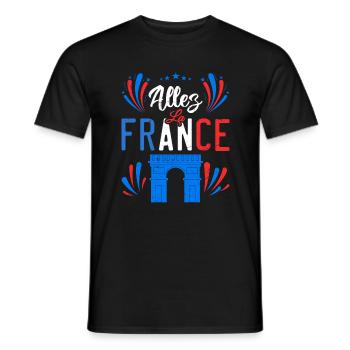 Allez La France - T-shirt homme - noir - Devant - AI Model Male 178 light (178cm)