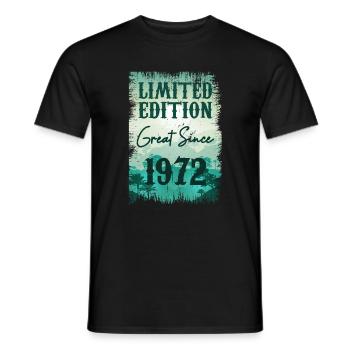 Unique of its kind since 1972 - Men's T-Shirt - black - Front - AI Model Male 178 light (178cm)