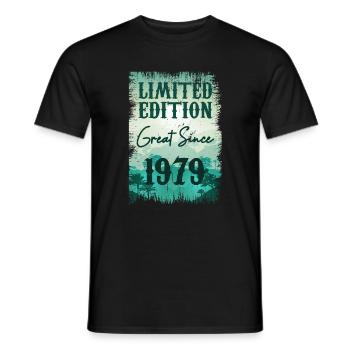 Einzigartig seit 1979 - Männer T-Shirt - Schwarz - Vorne - AI Model Male 178 light (178cm)
