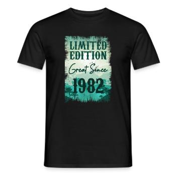 Einzigartig seit 1982 - Männer T-Shirt - Schwarz - Vorne - AI Model Male 178 light (178cm)