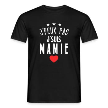 J'peux Pas J'suis Mamie - T-shirt homme - noir - Devant - AI Model Male 178 light (178cm)