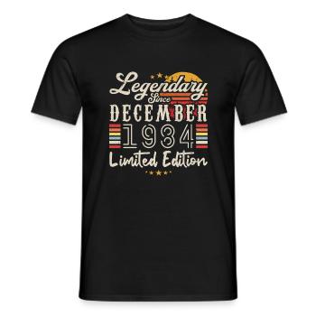 Legendary since December 1984 Limited Edition - Men's T-Shirt - black - Front - AI Model Male 178 light (178cm)