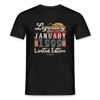 Legendary since January 1999 Limited Edition - Men's T-Shirt - black - Front - AI Model Male 178 light (178cm)