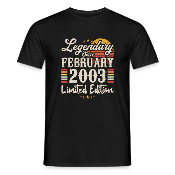 Legendary Since February 2003 | Limited Edition - T-shirt homme - noir - Devant - AI Model Male 178 light (178cm)