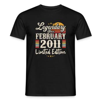 Legendary Since February 2011 | Limited Edition - Men's T-Shirt - black - Front - AI Model Male 178 light (178cm)