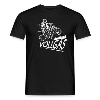 Quad Dirt Vollgas - Männer T-Shirt - Schwarz - Vorne - AI Model Male 178 light (178cm)