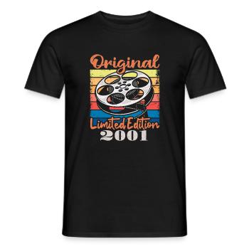 Original limitierte Auflage von 2001 - Männer T-Shirt - Schwarz - Vorne - AI Model Male 178 light (178cm)