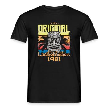 Légendes Sont Nées En 1961 Cadeau D'anniversaire - T-shirt homme - noir - Devant - AI Model Male 178 light (178cm)