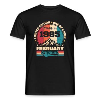 Légende vivante depuis février 1985 - T-shirt homme - noir - Devant - AI Model Male 178 light (178cm)