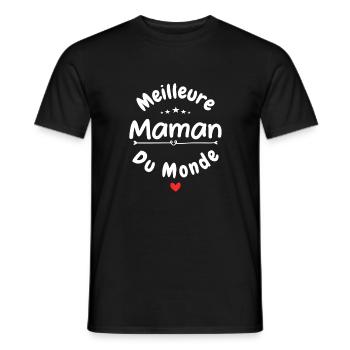 Meilleure Maman Du Monde - T-shirt homme - noir - Devant - AI Model Male 178 light (178cm)