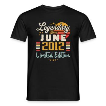 Legends wurden im Juni 2012 geboren| Limitierte Editionen - Männer T-Shirt - Schwarz - Vorne - AI Model Male 178 light (178cm)