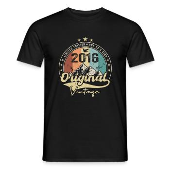 Original Jahrgang 2016 Limited Edition 2016 - Männer T-Shirt - Schwarz - Vorne - AI Model Male 178 light (178cm)