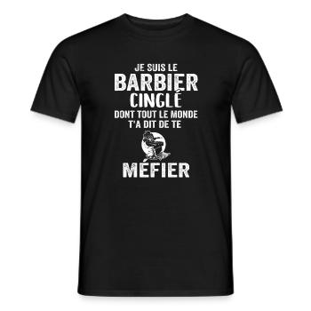 Coiffeur Barbier, Métier Coiffure, Barbe, Cadeau - T-shirt homme - noir - Devant - AI Model Male 178 light (178cm)
