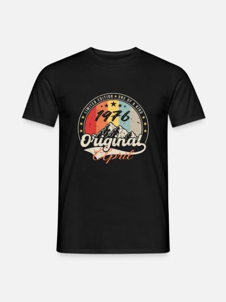 April 1976 Birthday Gift April 1976 Vintag - Men's T-Shirt - black
