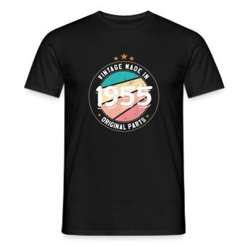 Geburtstagsgeschenk 1955 Frauen | Jahrgang 1955 - Männer T-Shirt - Schwarz - Vorne - AI Model Male 178 light (178cm)