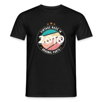 Geburtstagsgeschenk 2010 Frauen | Jahrgang 2010 - Männer T-Shirt - Schwarz - Vorne - AI Model Male 178 light (178cm)