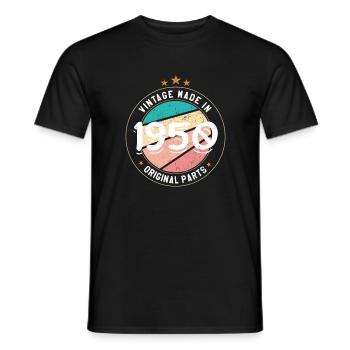 Geburtstagsgeschenk 1950 Frau | Jahrgang 1950 - Männer T-Shirt - Schwarz - Vorne - AI Model Male 178 light (178cm)