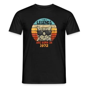 Les légendes sont nées en 1972 Anniversaire Cadeau - T-shirt homme - noir - Devant - AI Model Male 178 light (178cm)
