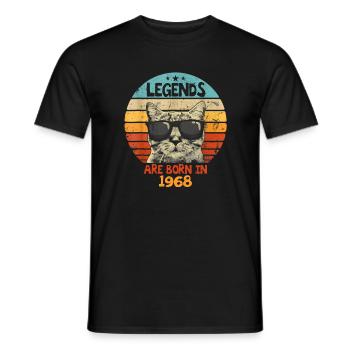 Die Legenden wurden 1968 geboren Jubiläumsgeschenk - Männer T-Shirt - Schwarz - Vorne - AI Model Male 178 light (178cm)