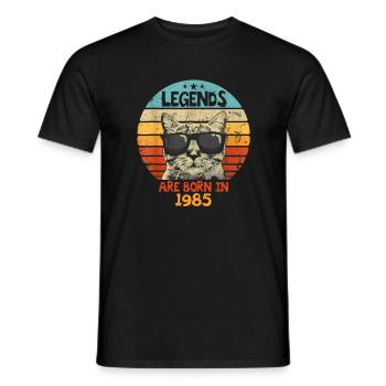 Die Legenden wurden 1985 geboren Jubiläumsgeschenk - Männer T-Shirt - Schwarz - Vorne - AI Model Male 178 light (178cm)