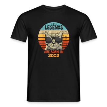Les légendes sont nées en 2002 Anniversaire Cadeau - T-shirt homme - noir - Devant - AI Model Male 178 light (178cm)