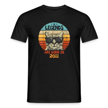 Les légendes sont nées en 2011 Anniversaire Cadeau - T-shirt homme - noir - Devant - AI Model Male 178 light (178cm)