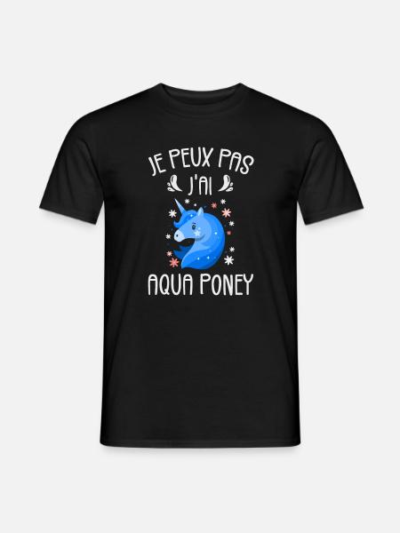 Je Peux Pas J'ai Aqua Poney - T-shirt homme - noir
