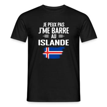 Je Peux Pas J'me Barre Au Islande - T-shirt homme - noir - Devant - AI Model Male 178 light (178cm)