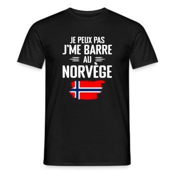 Je Peux Pas J'me Barre Au Norvège - T-shirt homme - noir - Devant - AI Model Male 178 light (178cm)