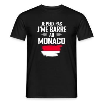 Je Peux Pas J'me Barre Au Monaco - T-shirt homme - noir - Devant - AI Model Male 178 light (178cm)