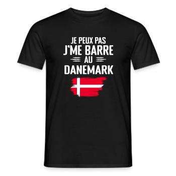 Je Peux Pas J'me Barre Au Danemark - T-shirt homme - noir - Devant - AI Model Male 178 light (178cm)