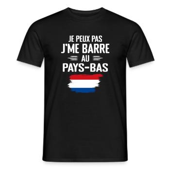 Je Peux Pas J'me Barre Au Pays-Bas - T-shirt homme - noir - Devant - AI Model Male 178 light (178cm)