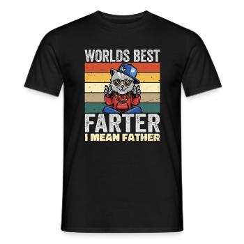Der beste Furzer der Welt, ich meine Vater | Geschenk für Papa - Männer T-Shirt - Schwarz - Vorne - AI Model Male 178 light (178cm)