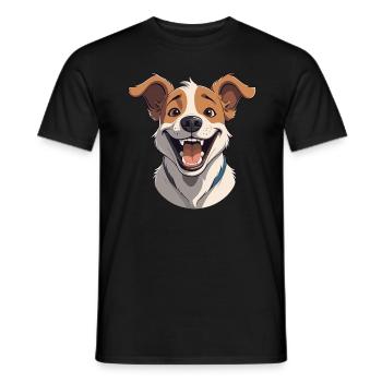 Chien qui rit - T-shirt homme - noir - Devant - AI Model Male 178 light (178cm)