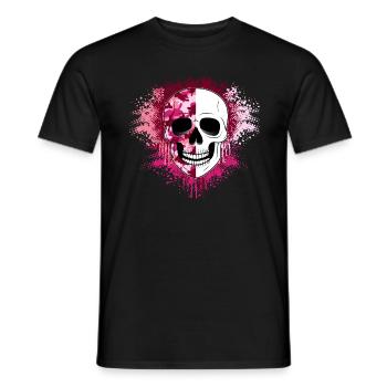 Camouflage de crâne, Pinky - T-shirt homme - noir - Devant - AI Model Male 178 light (178cm)