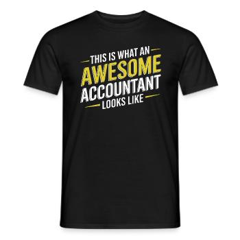 This Is What An Awesome Accountant Looks Like - Männer T-Shirt - Schwarz - Vorne - AI Model Male 178 light (178cm)