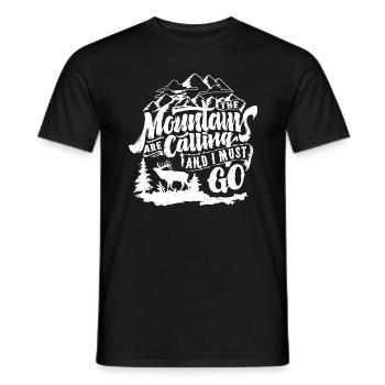 The mountains calling and i must go - Men's T-Shirt - black - Front - AI Model Male 178 light (178cm)