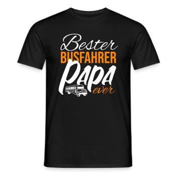 Busfahrer Papa Vater Schulbus Vatertag - Männer T-Shirt - Schwarz - Vorne - AI Model Male 178 light (178cm)