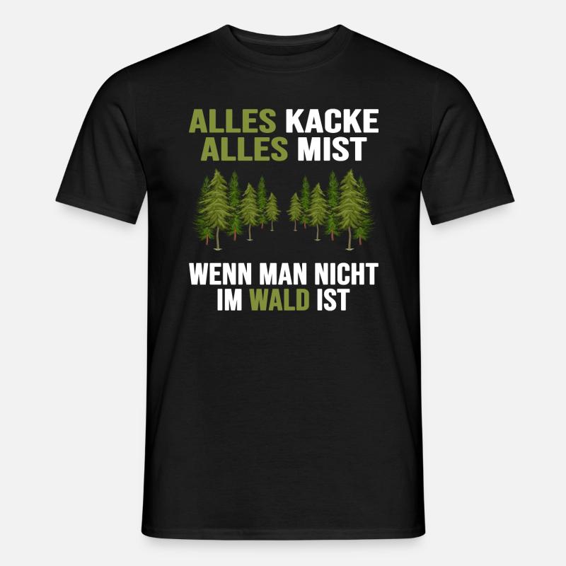 Wald Waldbesitzer Forst Waldläufer Waldluft - Männer T-Shirt - Schwarz