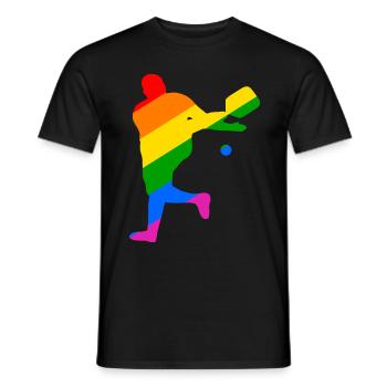 LGBTQIA+ Pickleball - Männer T-Shirt - Schwarz - Vorne - AI Model Male 178 light (178cm)