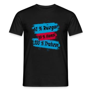 100% Trabzon - Männer T-Shirt - Schwarz - Vorne - AI Model Male 178 light (178cm)