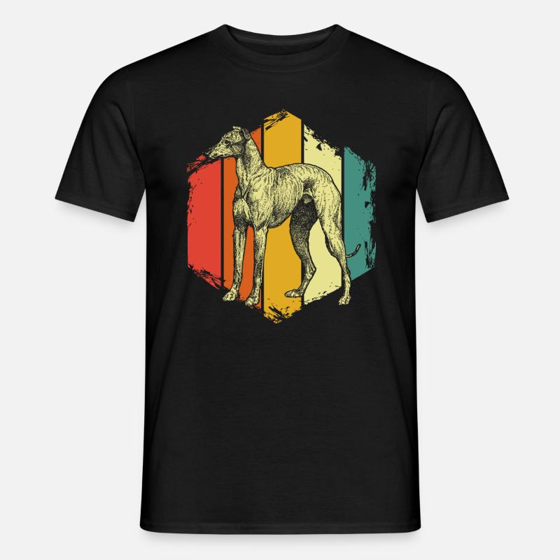 Windhund - Männer T-Shirt - Schwarz