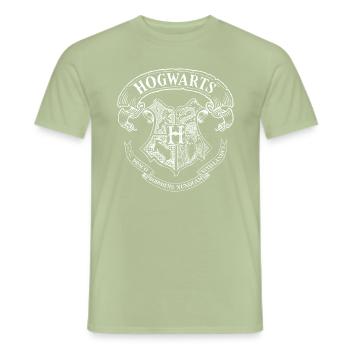 Harry Potter Coat of Arms of Hogwarts - Men's T-Shirt - sage - Front - AI Model Male 178 light (178cm)
