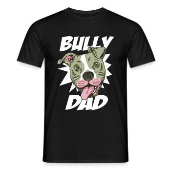 BULLY DAD Pitbull Owner American-Pitbull - Men's T-Shirt - black - Front - AI Model Male 178 light (178cm)