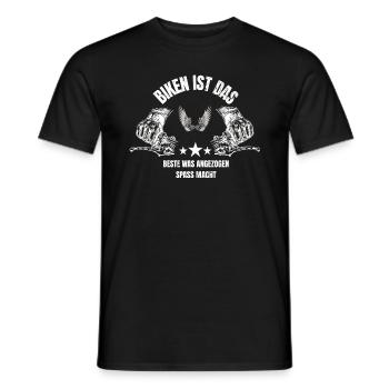 Biken ist das Beste - Männer T-Shirt - Schwarz - Vorne - AI Model Male 178 light (178cm)