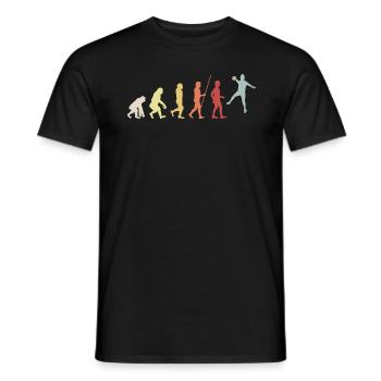 Handball Evolution Retro Handballer Vintage - Männer T-Shirt - Schwarz - Vorne - AI Model Male 178 light (178cm)