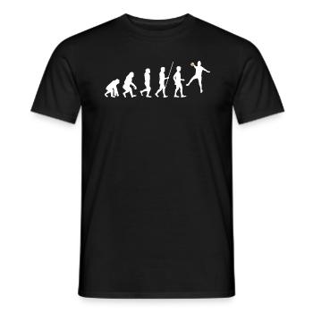 Handballer Evolution Geschenkidee weiß - Männer T-Shirt - Schwarz - Vorne - AI Model Male 178 light (178cm)